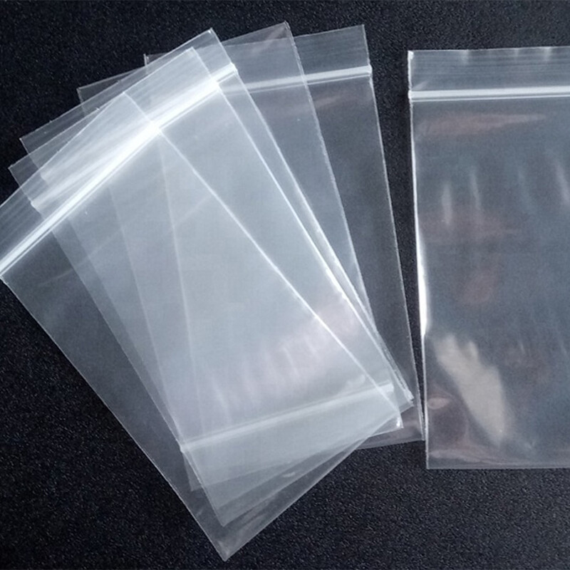 Lot of 100pcs Clear Reclosable Zip lock Plastic Bags 2-MIL Poly Zipper Baggies