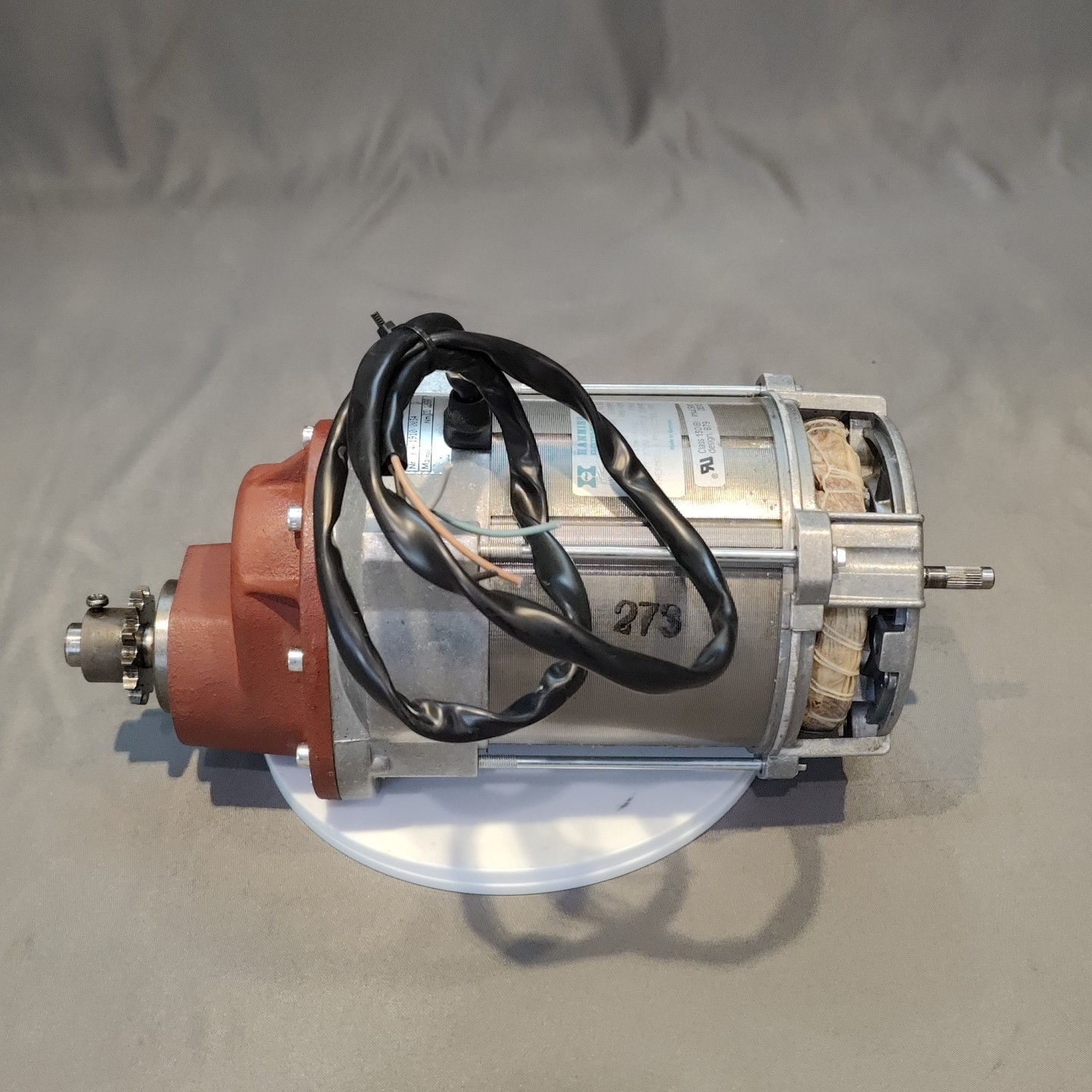 Hanning Elektro-Werke W7DW4B Induction Motor 115V AC 60Hz 7.6A 1680RPM Lenze Gea