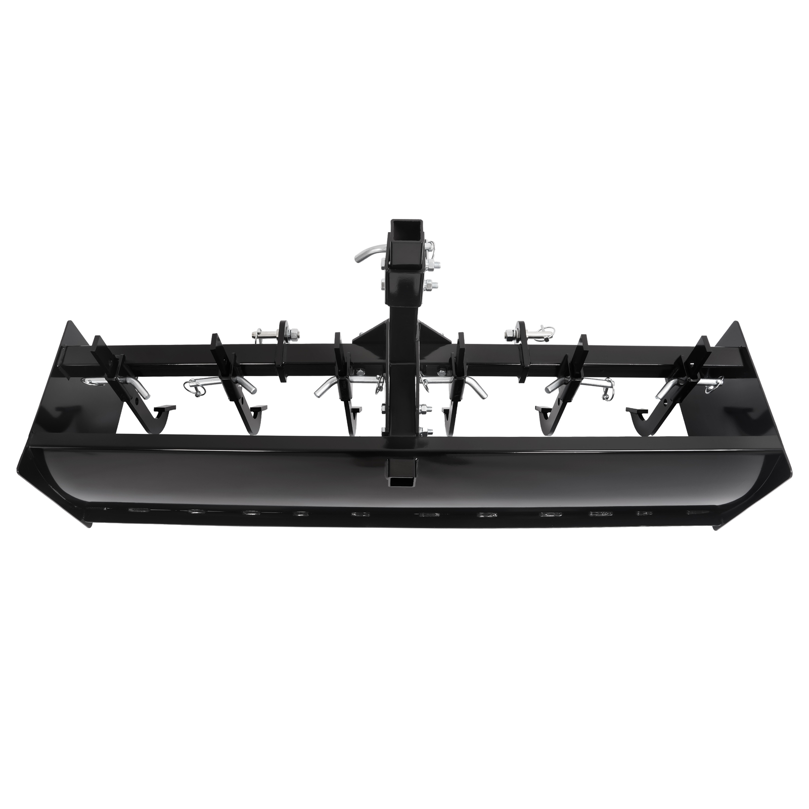 Powder Coated Steel 55″ Box Blade Scraper W/6 Scarifier Shank For Cat 0 Cat 1