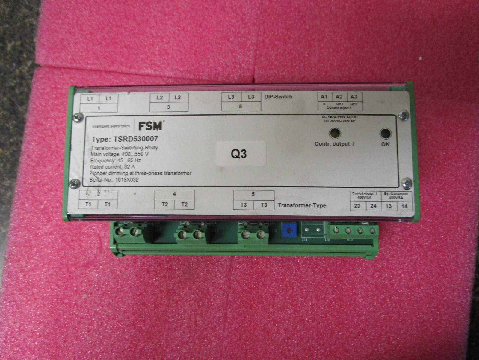NEW! FSM Transformer Switching Relay 400-550V Freq. 45 -65 hz 32amp TSRD530007