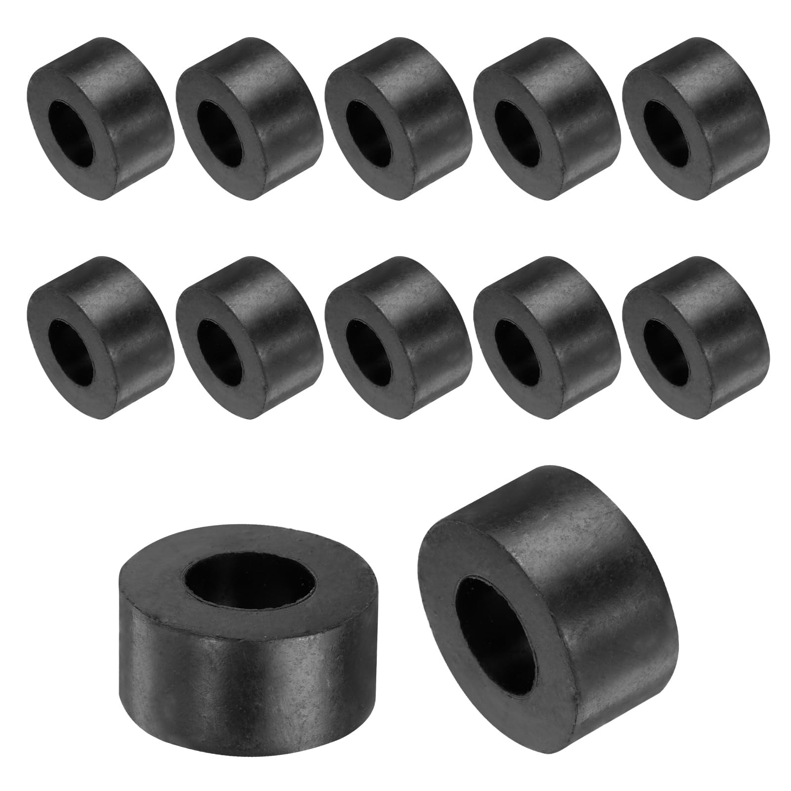 uxcell 12 Pcs Rubber Spacers 20mm OD x x 10mm ID x Height, Balck