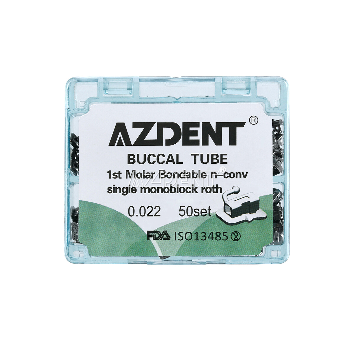 AZDENT Dental Ortho Braces Brackets Mini Roth.022 Hook 345/Arch Wire/Buccal Tube