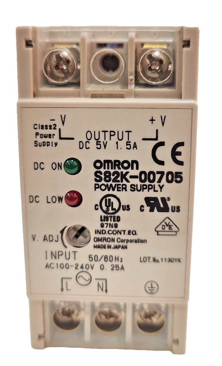 *NEW NO BOX* Omron S82K-00705 5V 1.5A Switching Power Supply