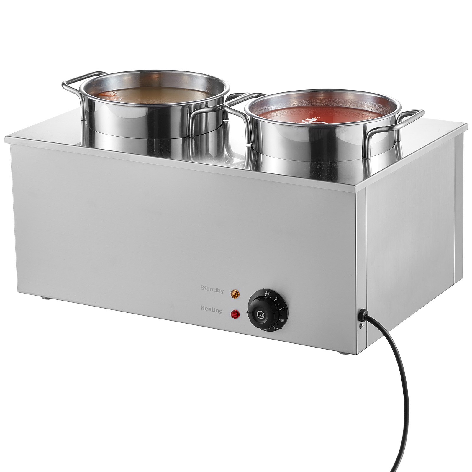 Uimoso Dual 6.34Qt Commercial Soup Warmer with Two Pots for Food Heating