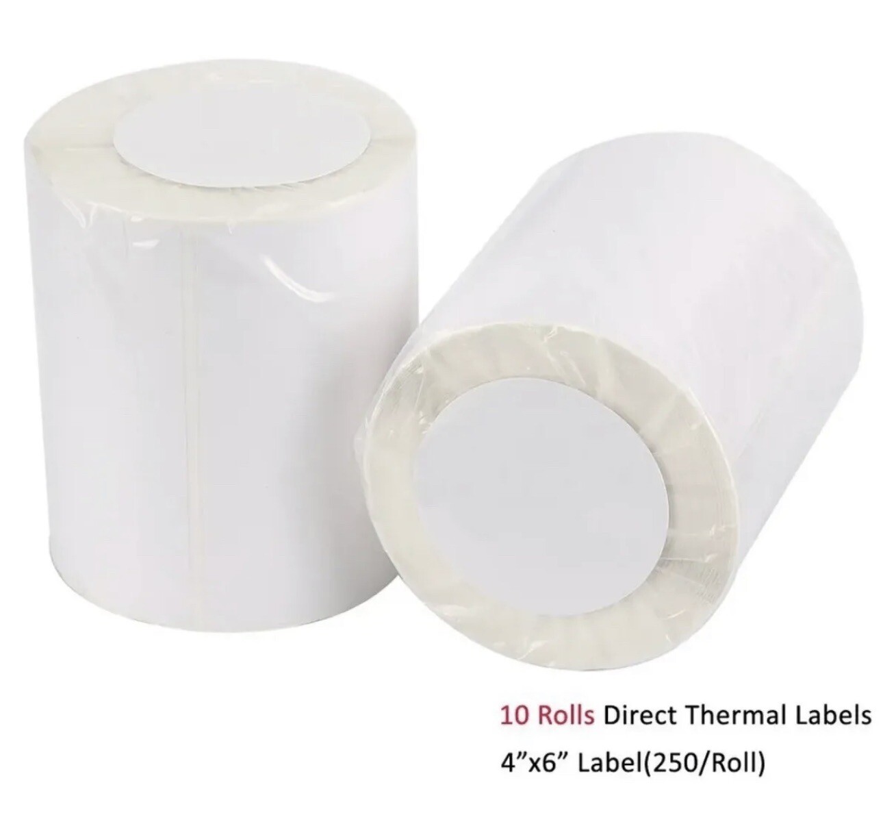 10 Rolls of 250 4×6 Direct Thermal Shipping Labels For Zebra Eltron ZP450 LP2844