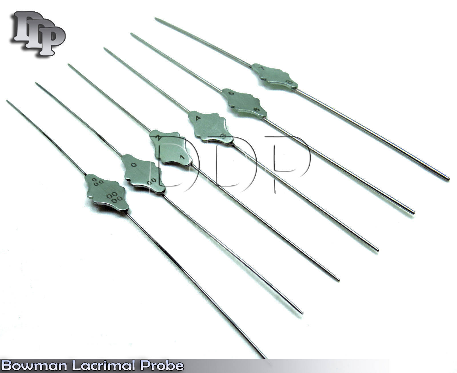 6 Pcs Bowman Lacrimal Probe 6″ Surgical Dental ENT 0000-000,00-0,1-2,3-4,5-6,7-8