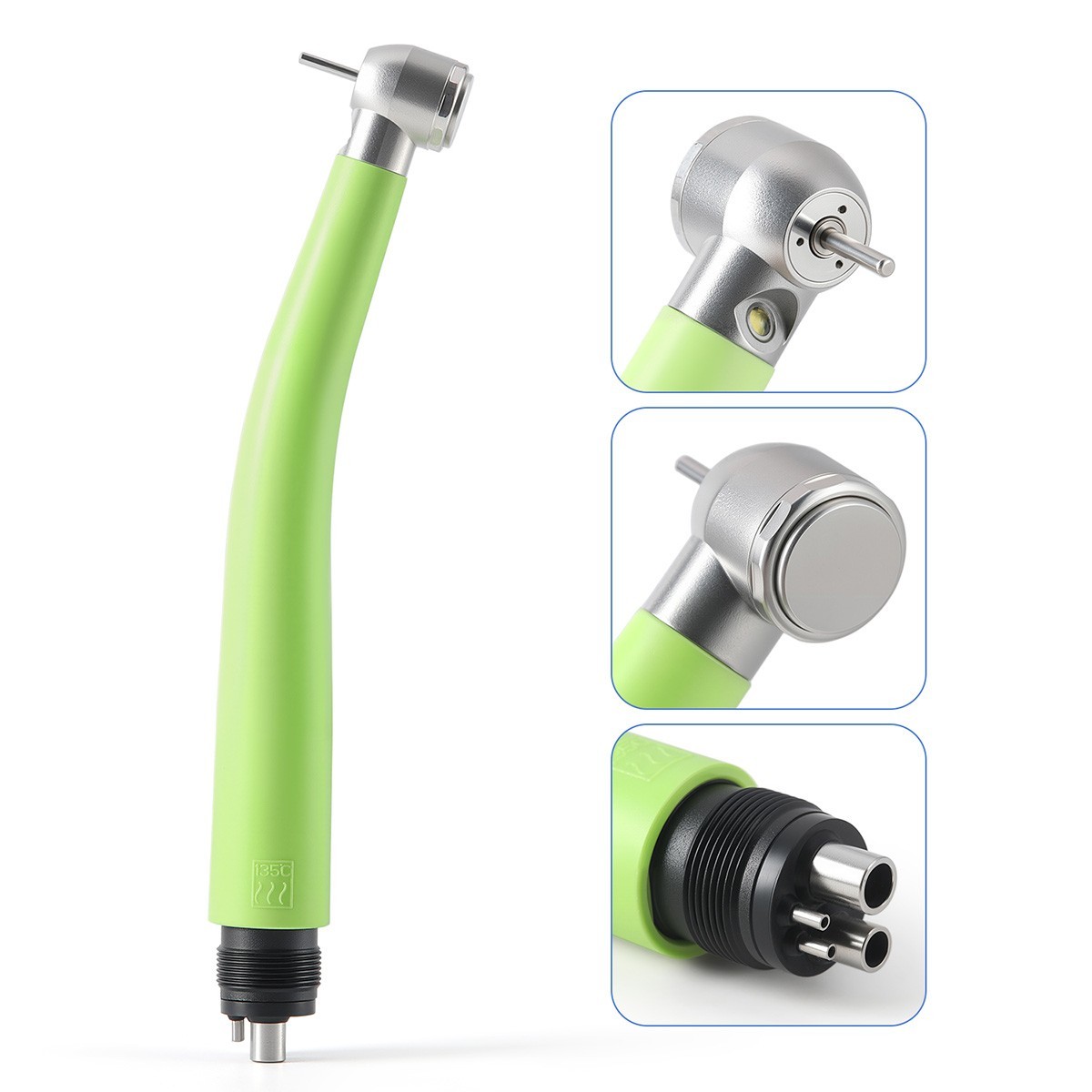 Dental LED Integrate E-generator Plastic High Speed Handpiece 3 Way Spray 4Holes