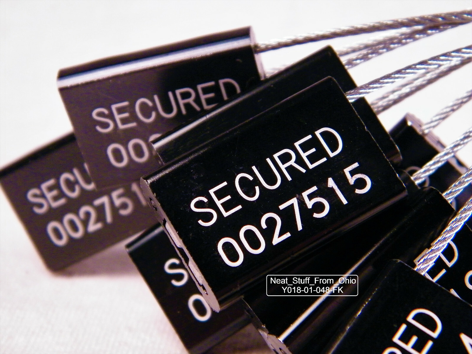 SECURITY SEALS, CABLE SEALS, ALL-METAL, TEN SEALS, BLACK, GREAT PRICE 👈