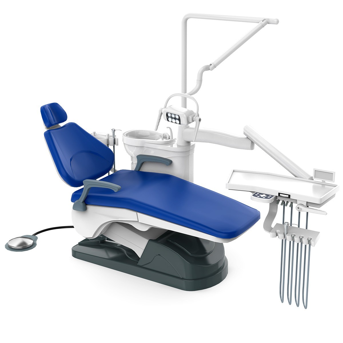 Dental Unit Chair Computer Controlled DC Motor PU Hard Leather &Doctor Stool FDA