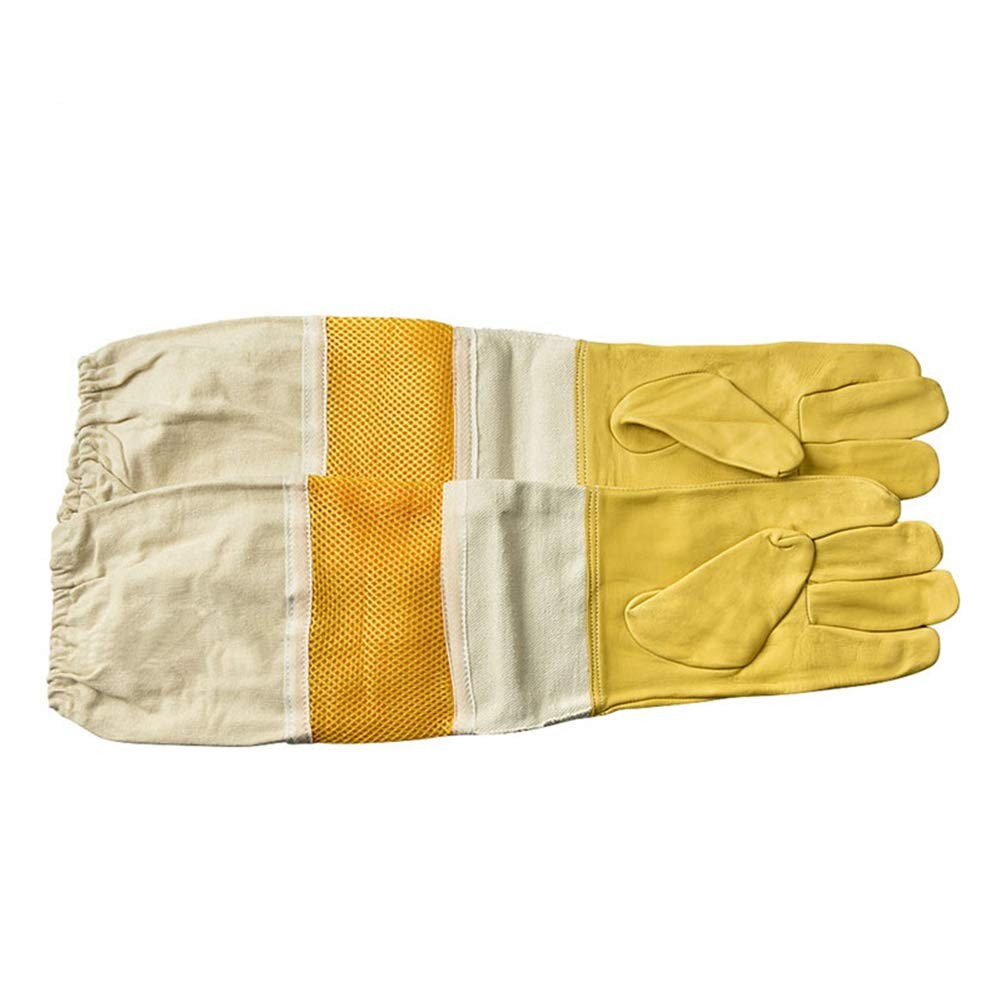 Professional Beekeeping Gloves Hornets Glove Goatskin Leather Beekeeing Supplies