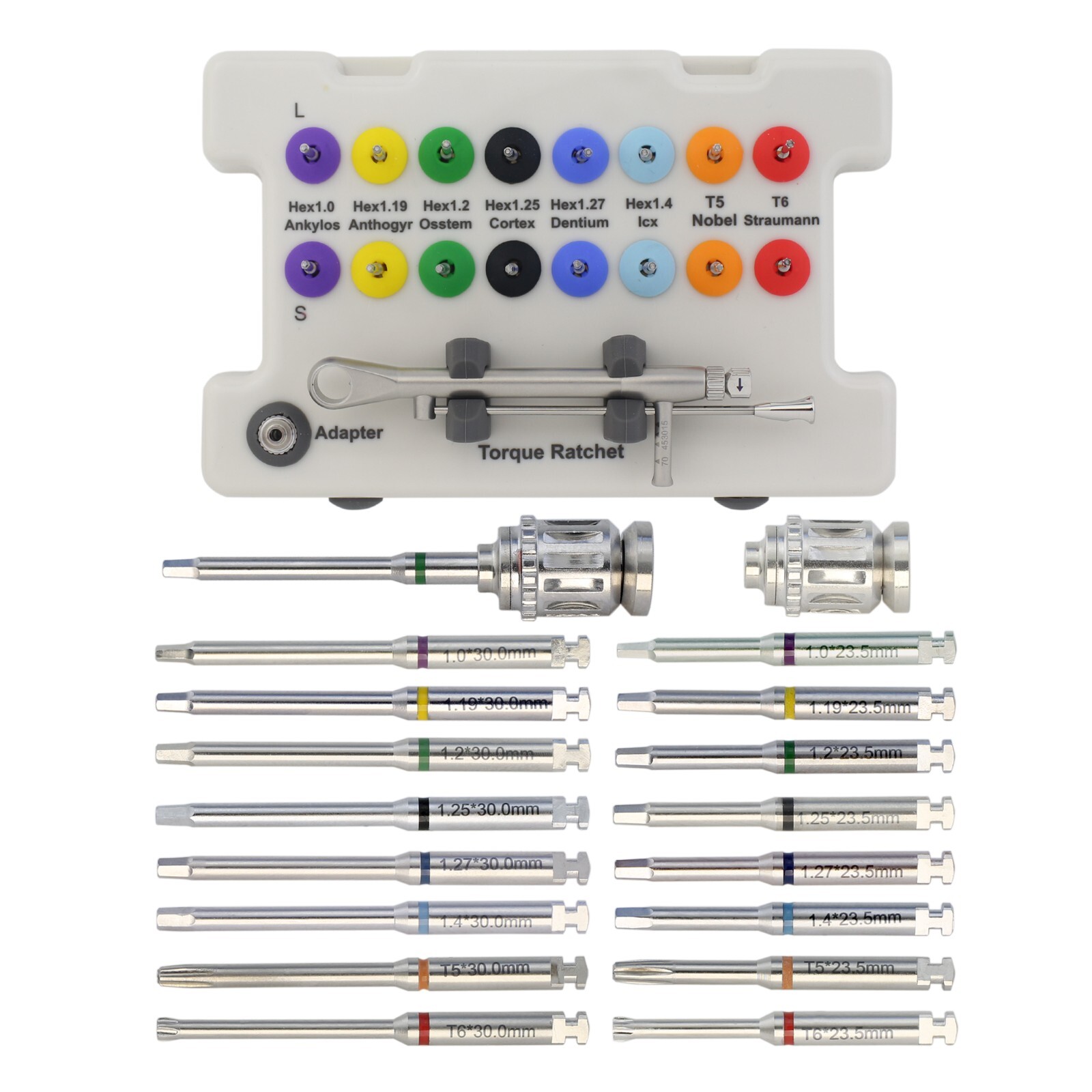 Universal Implant Driver Hex Screwdriver Latch Torque Wrench Ratchet Adapter 3i