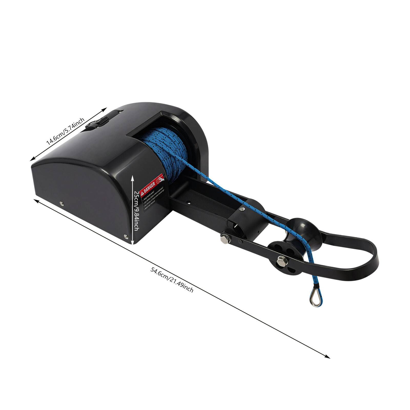 Electric anchor winch Boat Marine Winch 35LBS with remote control&Anchor Roller
