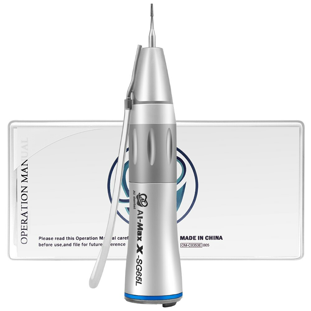 Dental 1:1 optic fiber blue ring external cooling straight surgical handpiece SG