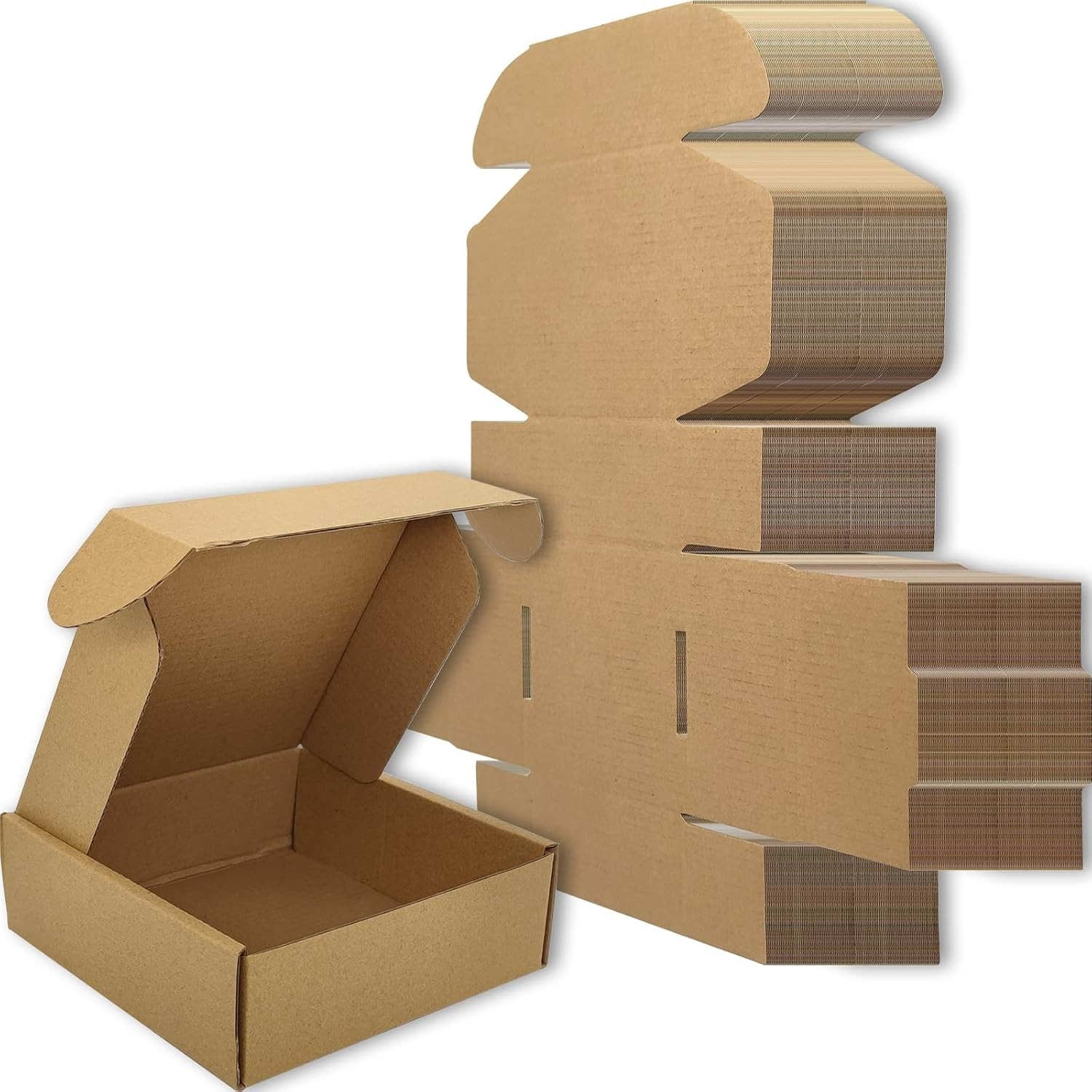 Sturdy 6x6x2 Inches Brown Corrugated Boxes – Set of 50 for Hassle-Free Packing