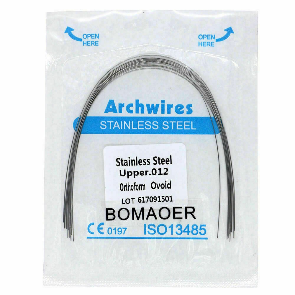 1×Dental Orthodontic Stainless Steel Round Arch Wires Ovoid Form 012 Upper