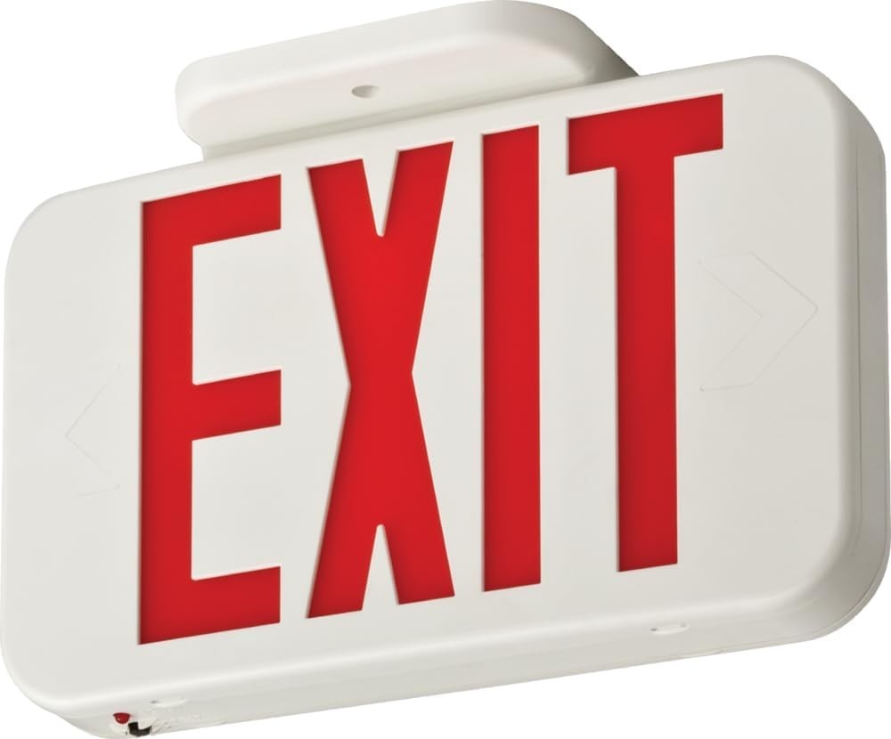 LED Exit Sign – Switchable Red & Green, Thermoplastic Design, Listed