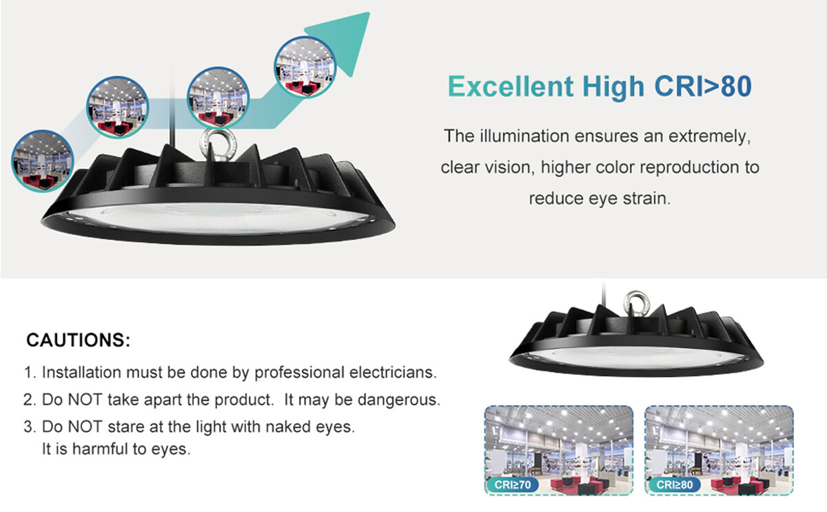 12Pcs UFO Led High Bay Light 200W Commercial Industrial Warehouse Factory Light