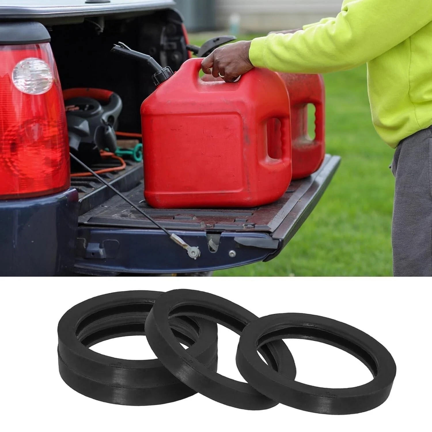 10pcs Gas Can Spout Gaskets Rubber Ring Replacement Cangaskets Fuel Washer Seals