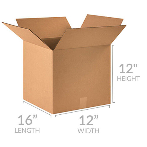 UOFFICE Corrugated Boxes 16 x 12 x 12″ Bundle of 25 Shipping Boxes