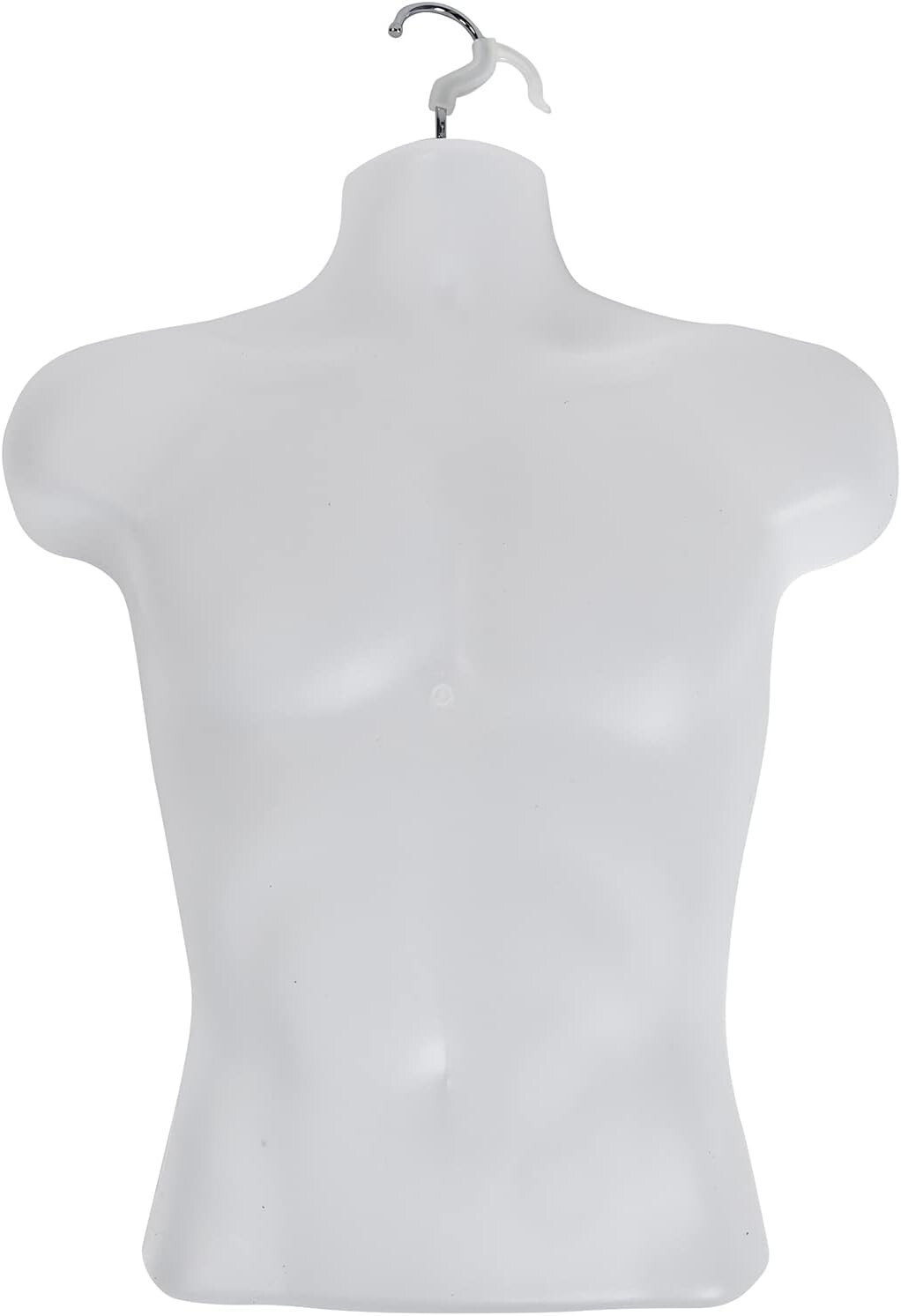 Molded Man’s Shirt Torso Frosted Fits S – L Hanging Male Mannequin White Frosted