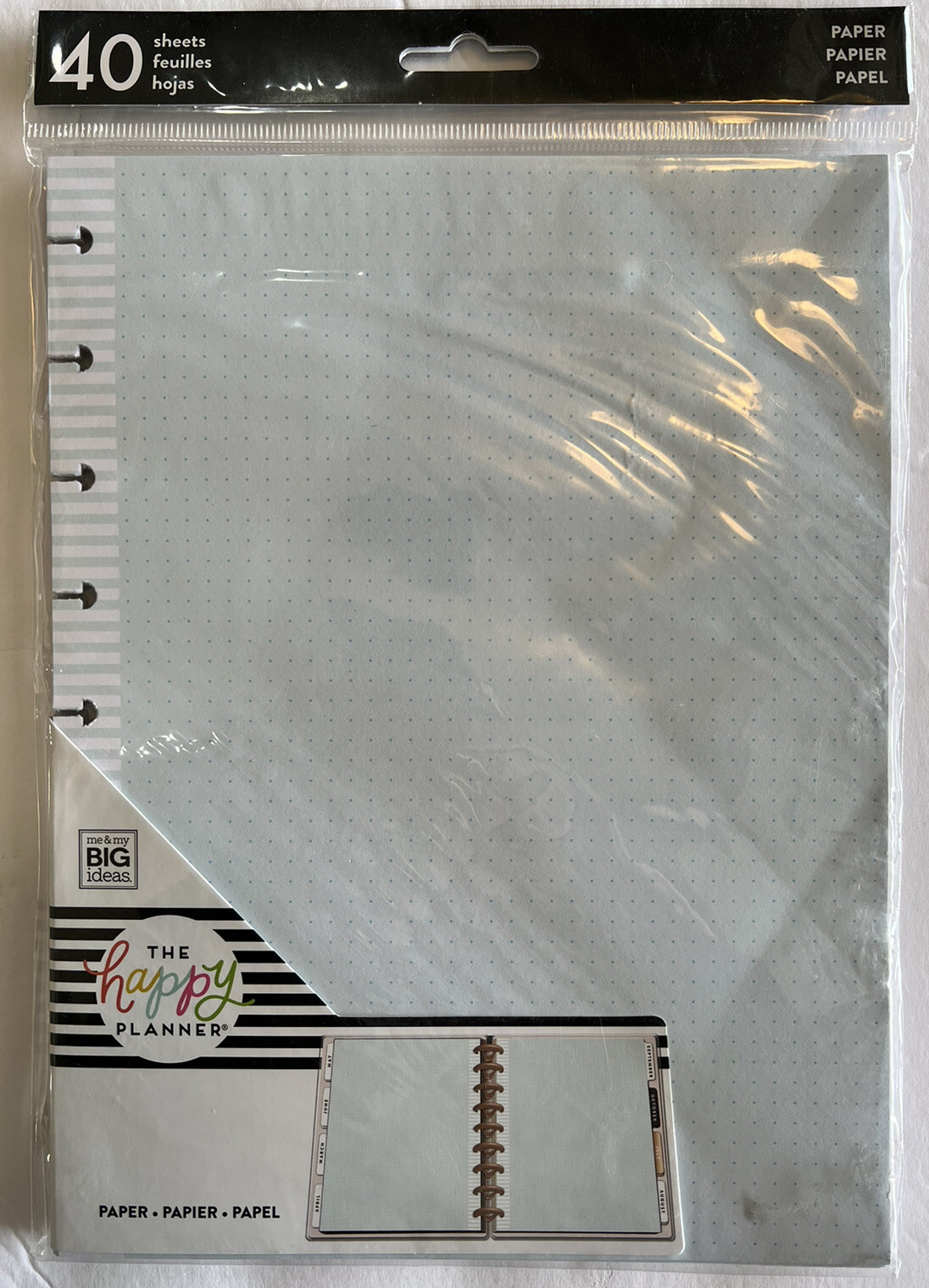 Happy Planner Fill Paper 9.25″ x 7″ 23.5 cm x 17.8 cm Dot Grid 40/Pkg