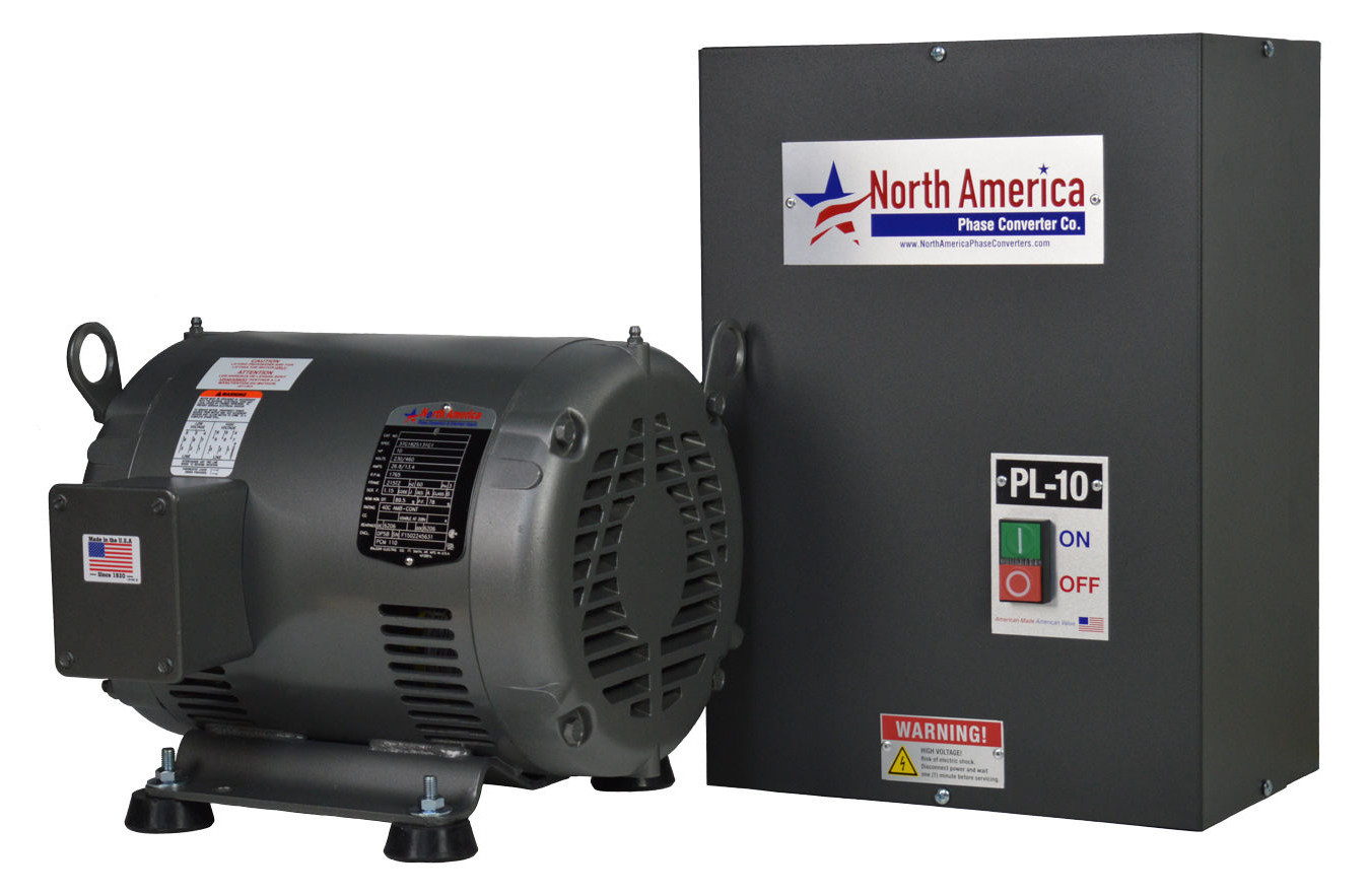 PL-10 Pro-Line 10HP Rotary Phase Converter – Built-In Starter, Made In USA