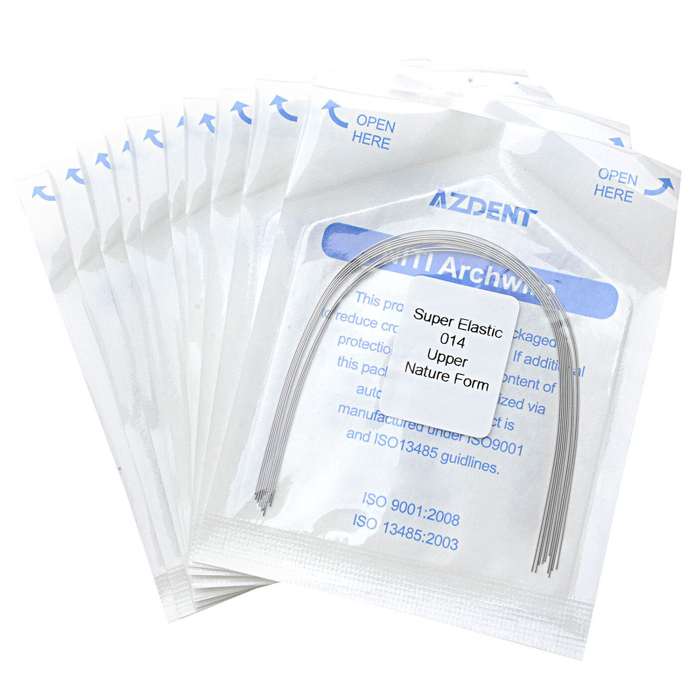 10pcs Dental Orthodontic Super Elastic Niti Round Arch Wires Natural Form AZDENT