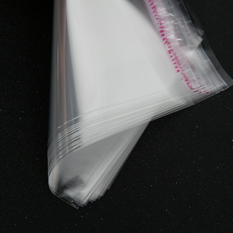 Clear Cellophane Cello Bags Plastic OPP Card Display Self Adhesive Peel Seal