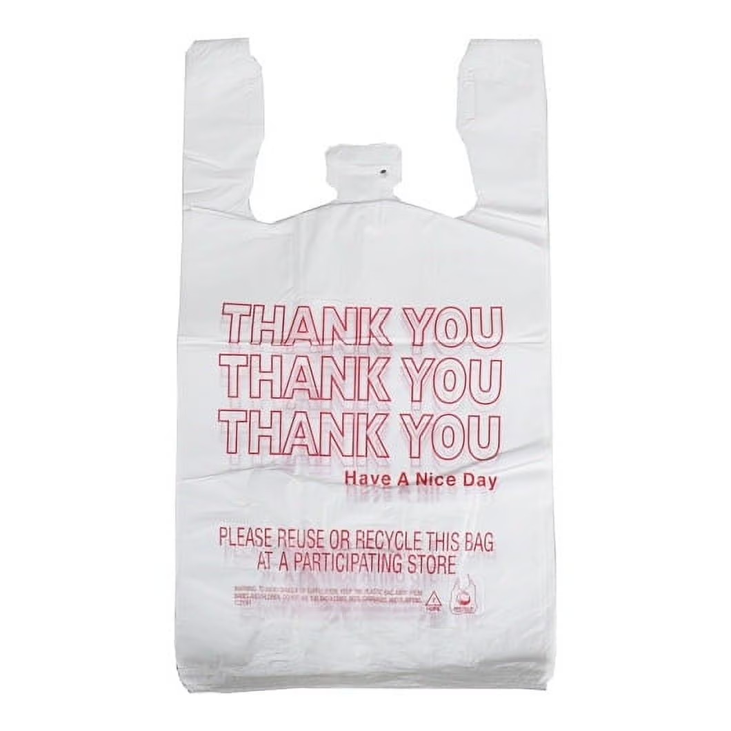 1000 “THANK YOU” Shopping Bags, 1/6 Barrel, 22 x 6.5 x 11.5 in, .49 mil