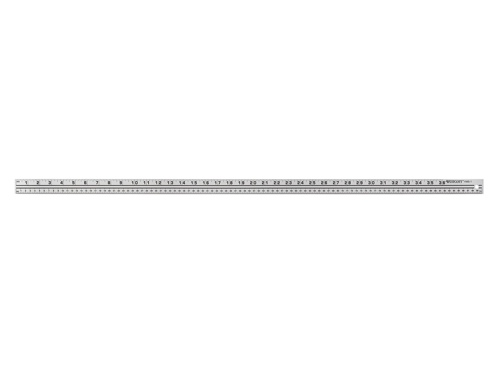 Silver Aluminum Yard/Meter Stick 39Inch/100cm Measuring Model YMS1