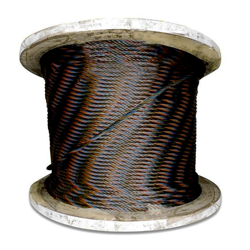 9/16″ Steel Core Wire Rope Bulk 350 FT 6×19 33,600 lbs Max Capacity Tow Lift