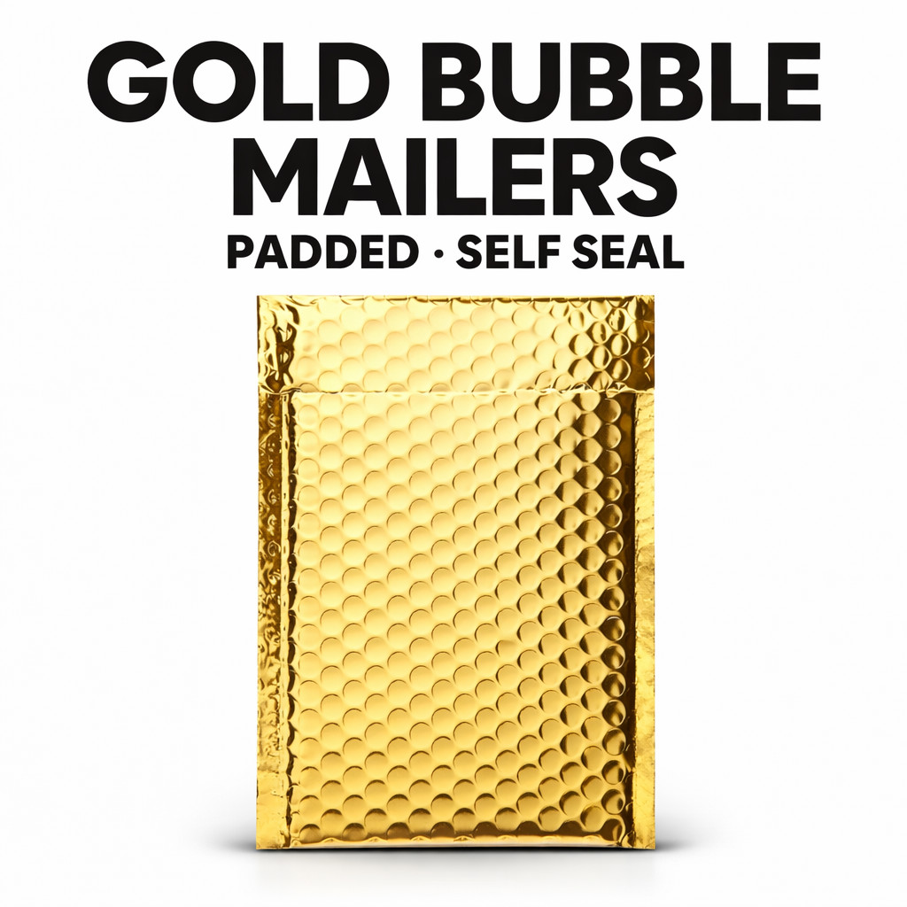 Gold Poly Bubble Mailers Self Seal Padded Shipping Envelopes Choose Size Qty