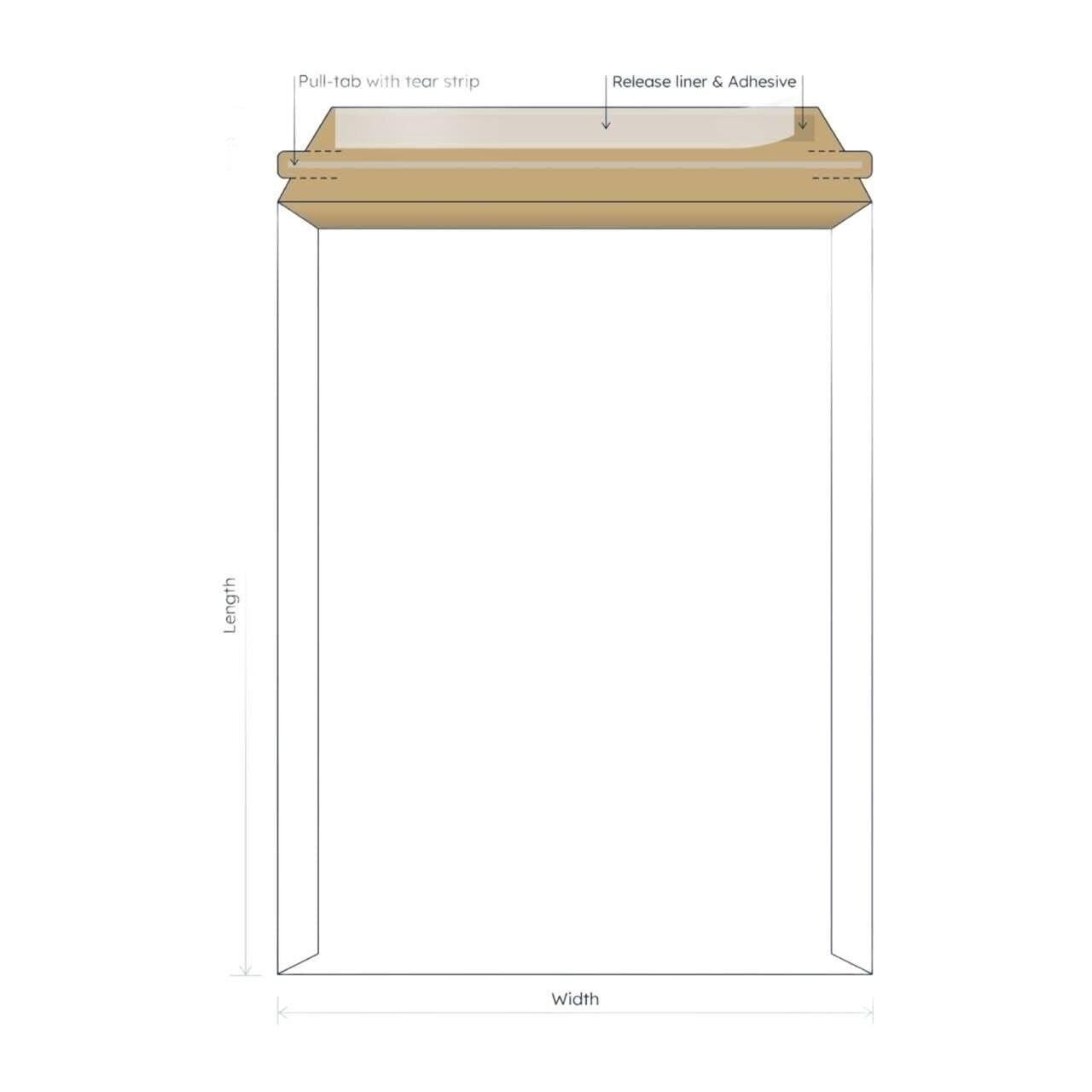 25 – 6×8 White Rigid Stay Flats Self-Seal Cardboard Envelope Mailers 6″x8″