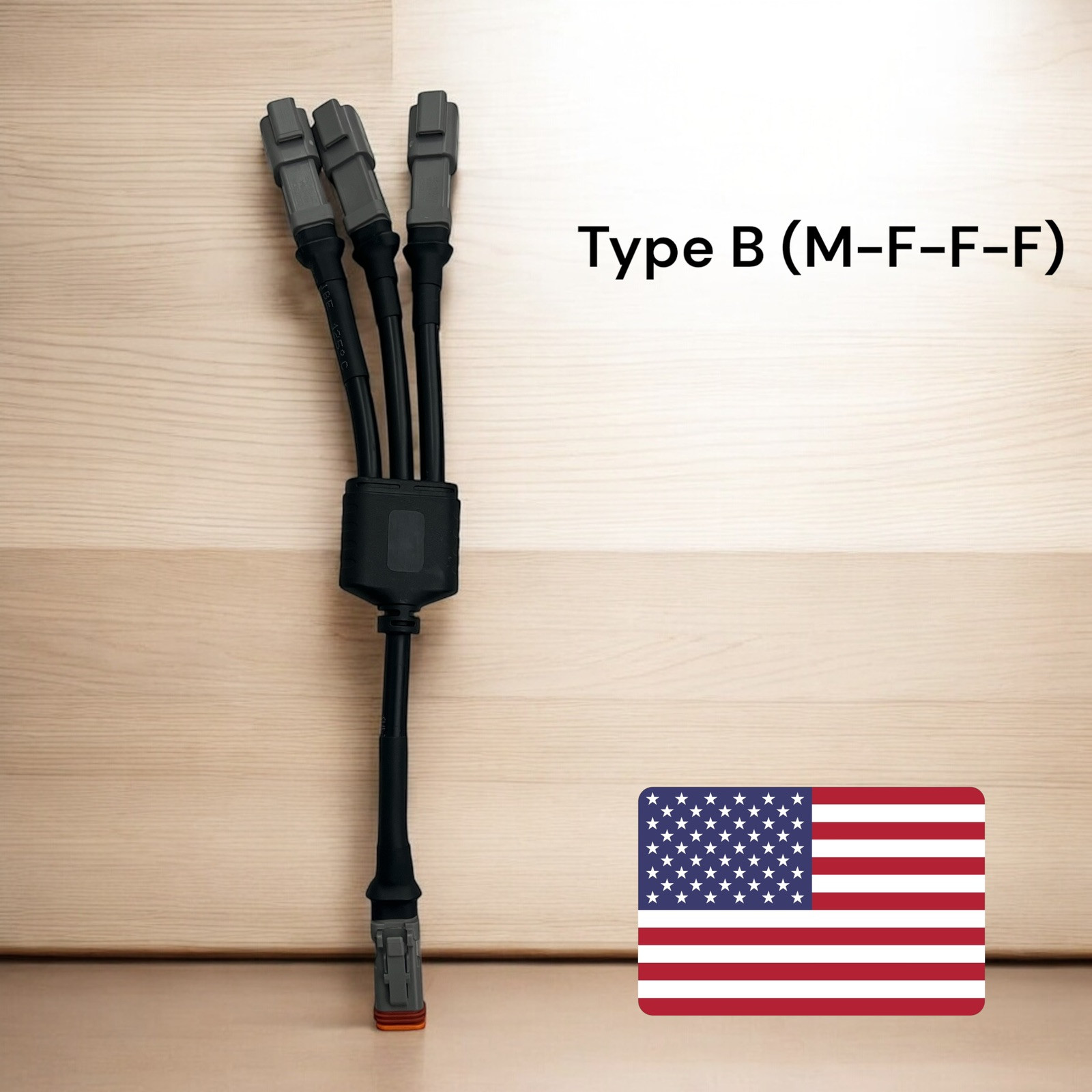 IP67 Y-type Waterproof Cable DT Connector 2Pin Male and Female Splitter Deutsch
