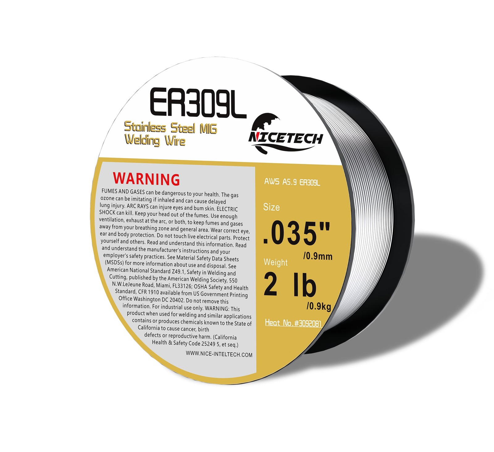 , ER309L Stainless Steel MIG Welding Wire .035-Diameter, 2 Pounds Spool, Silv…