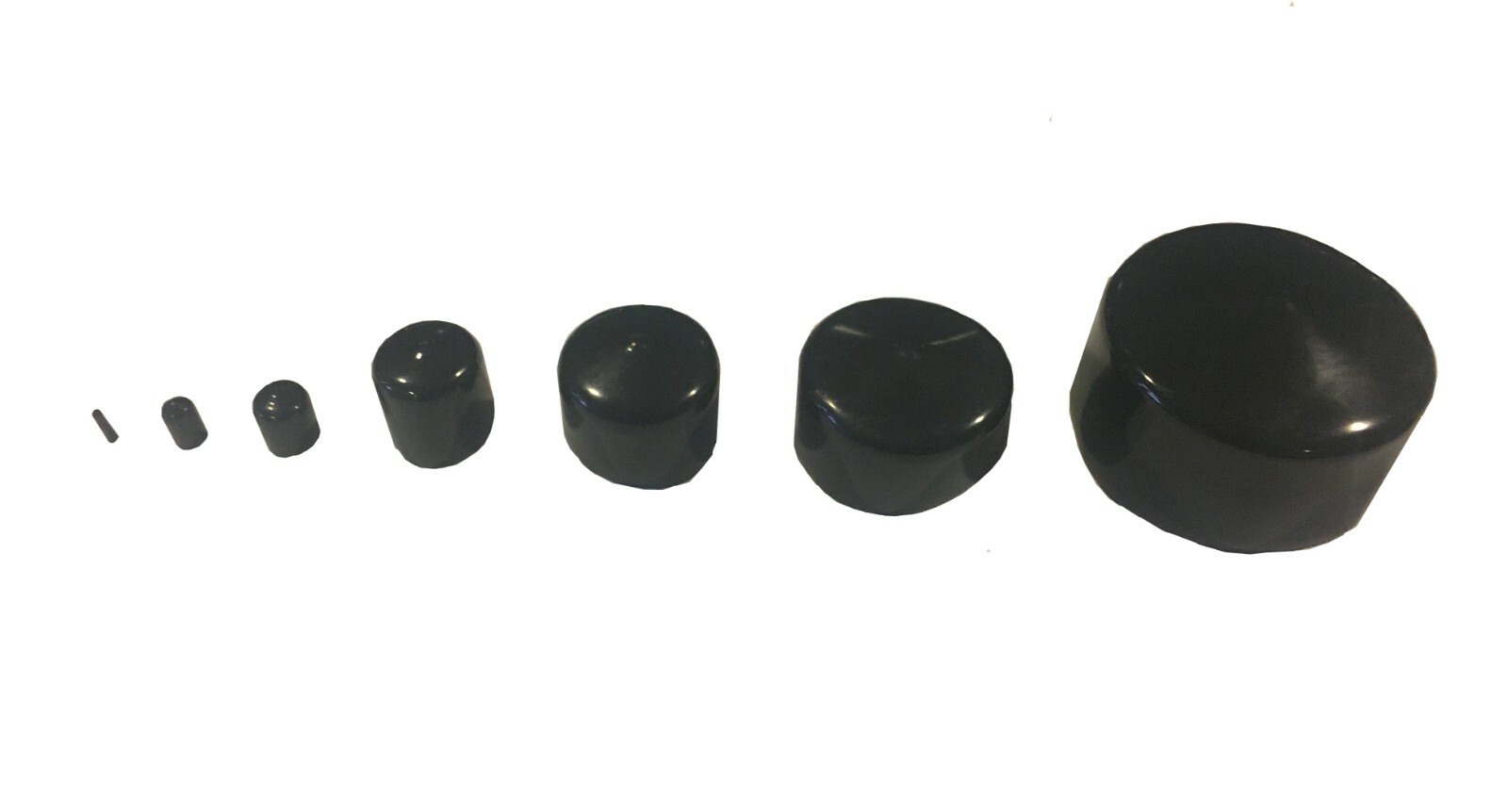 1/16″ to 4 3/4″ Black Round Flexible Vinyl Rubber Tube Caps (2|4|10|25|50|100)