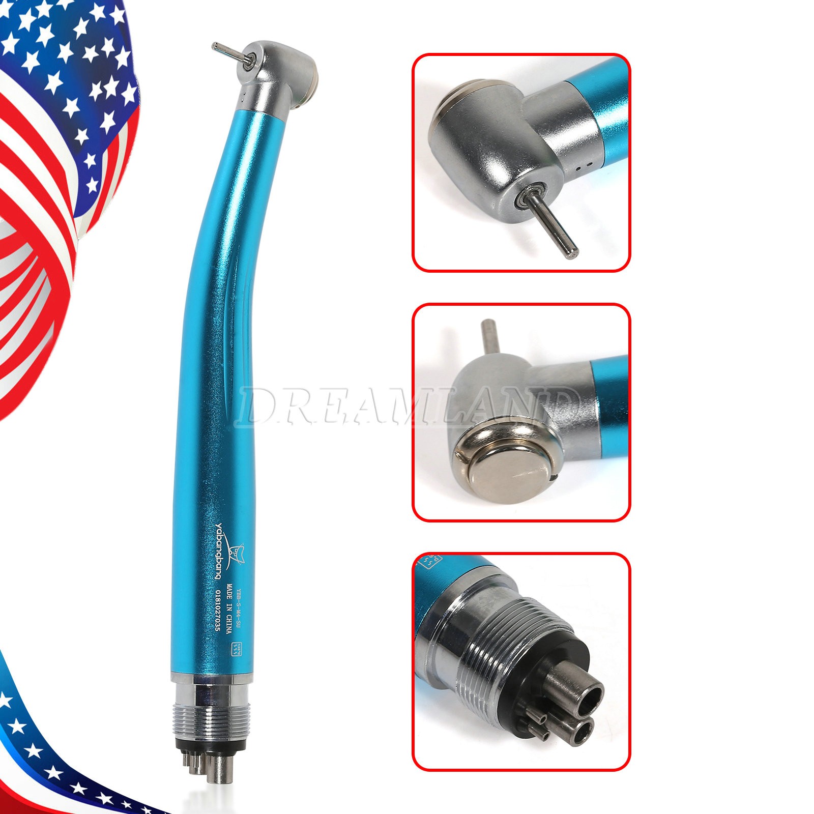 Yabangbang Dental High Speed Handpiece Air Turbine Push Button 2/4 Hole