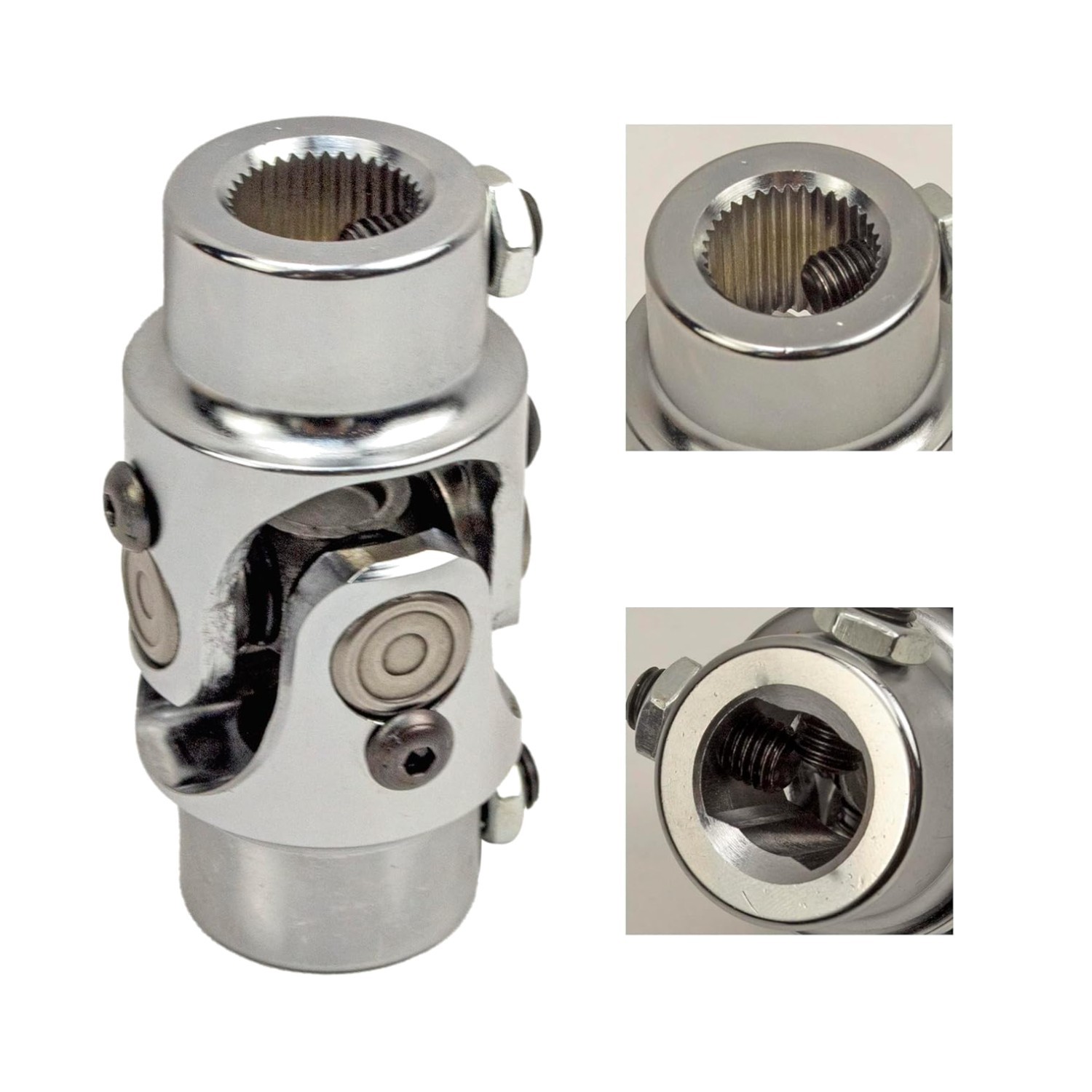 Chrome Steering Shaft U Joint 3/4″ 36 Spline