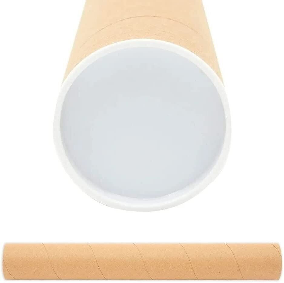 20 – 2” x 24” Round Cardboard Shipping Mailing Tube Tubes With End Caps