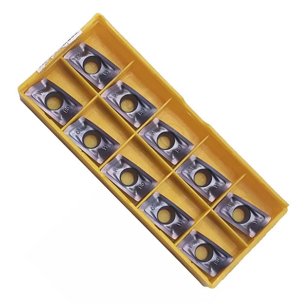 Set of 10 AOMT184808PEER Inserts for Effective CNC Turning of Various Materials