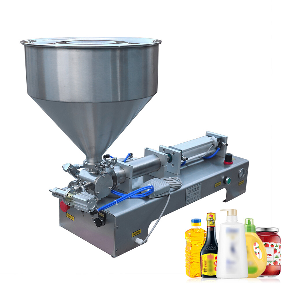 100-1000ml Paste Liquid Piston Filler Heating Filling Machine Single Nozzle 110V