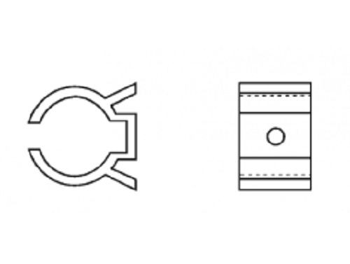 1″ x 1-1/8″ Component Clip PVC BLACK K23011BK