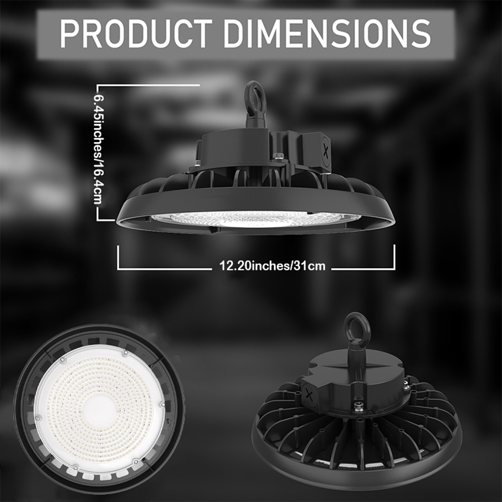 240W UFO LED High Bay Light 5700K Industrial Led Shop Lights for Warehouse, Gym