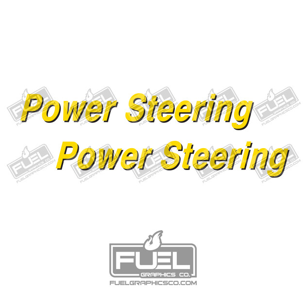 Power Steering Premium Vinyl Decal Set – 7″ wide x 1.1″ tall