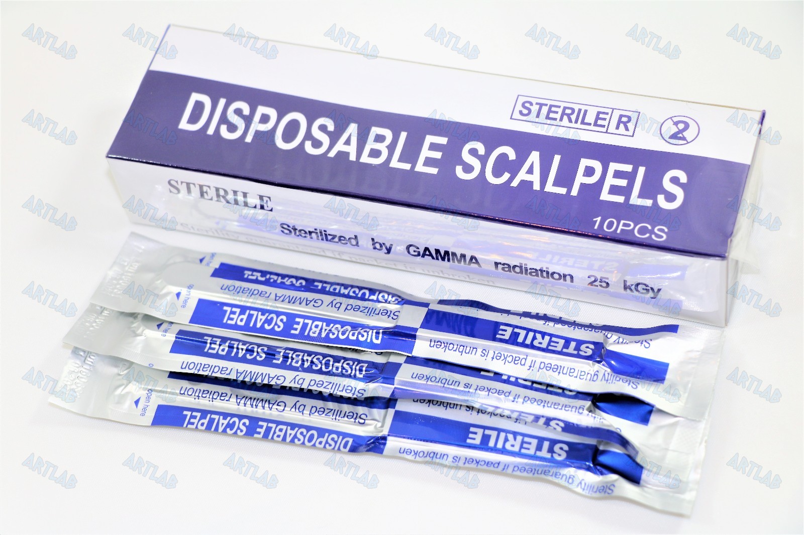 10 PCS STERILE DISPOSABLE SCALPELS #15 SINGLE USE – DENTAL,SURGICAL,DERMAPLANING