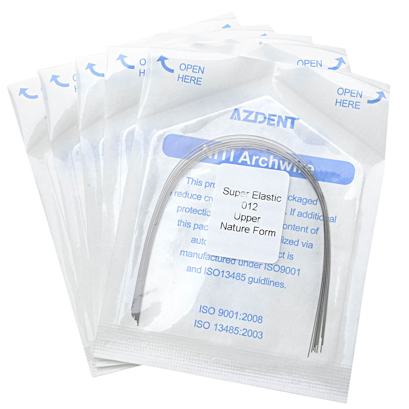 10pcs Dental Orthodontic Super Elastic Niti Round Arch Wires Natural Form AZDENT