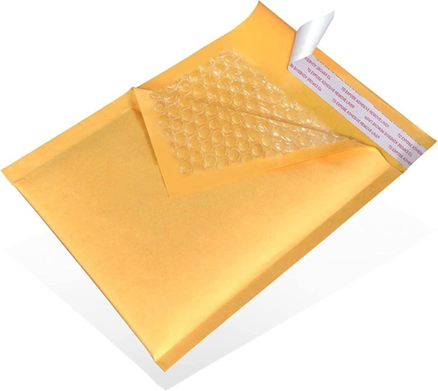 50 #000 4×8 Kraft Paper Bubble Padded Envelopes Mailers Shipping Case 4”x8”