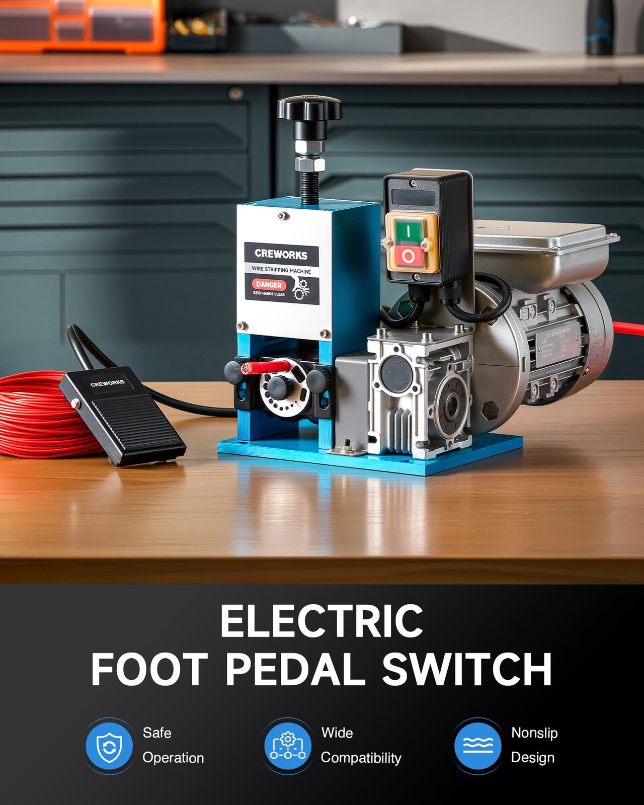 CREWORKS Electric Wire Stripper Machine, 0.06-1 Automatic Wire Stripping