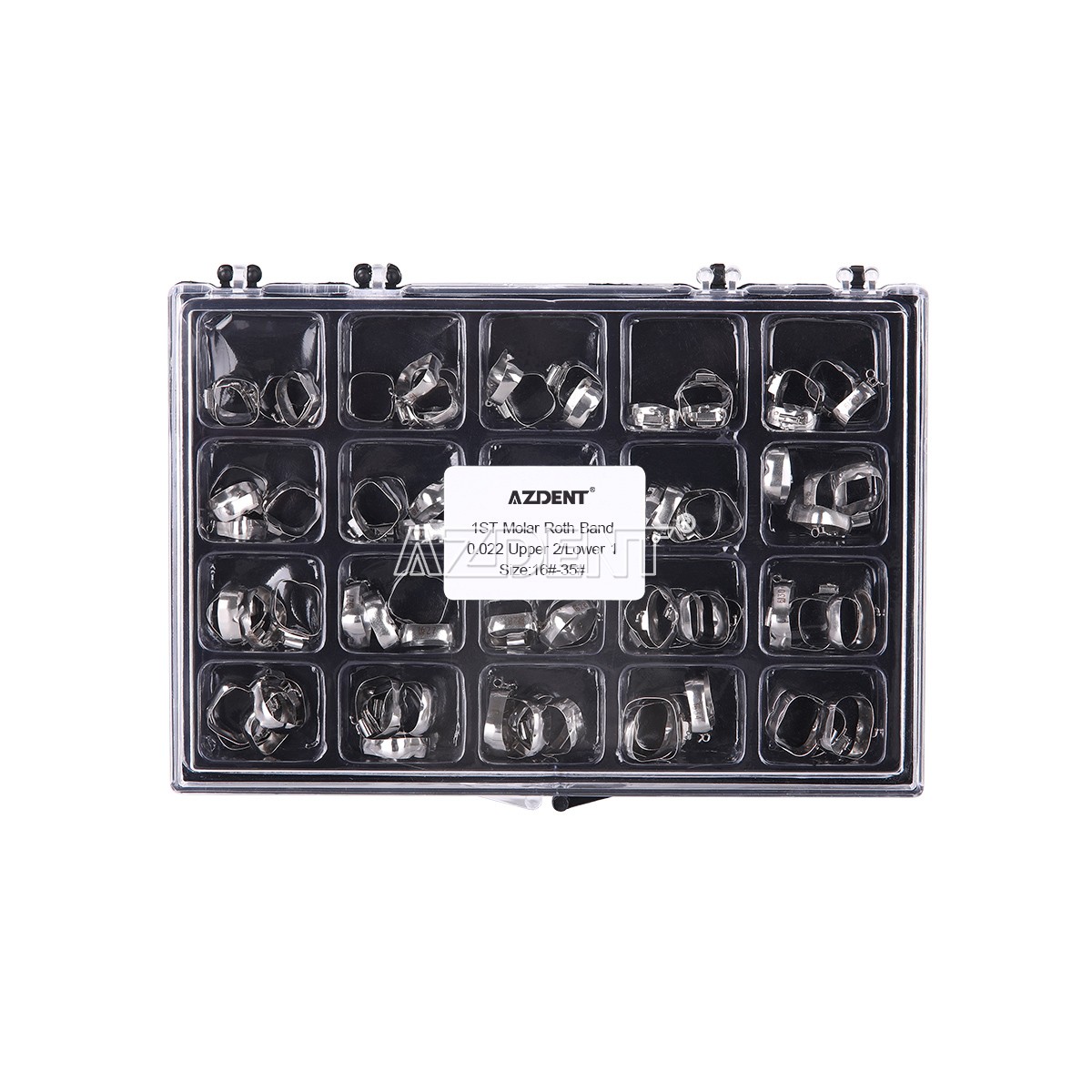 64pcs Dental Anterior Transparent Crowns For Incisors/Canines № 1.910 AZDENT