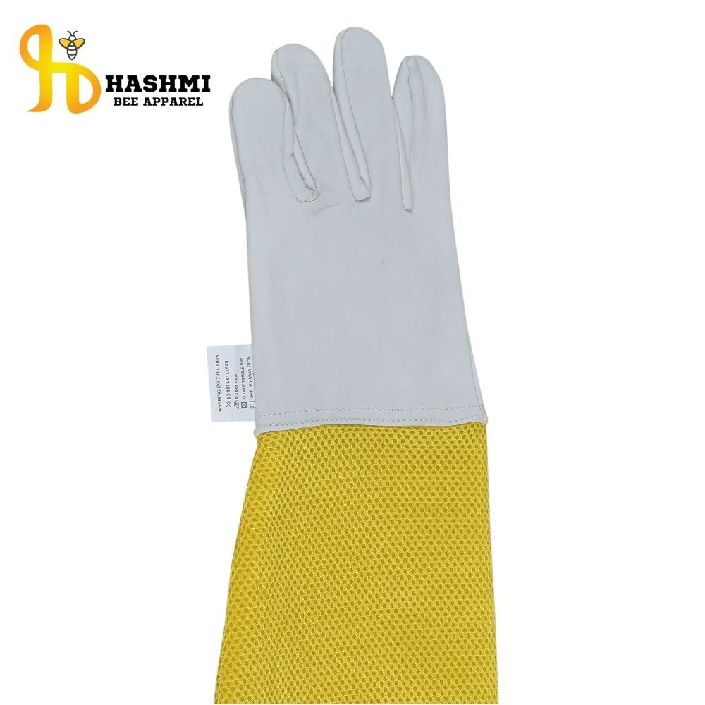 Beekeeping Gloves Long Sleeves Vented Goat Leather Made for Women, Men Beekeeper